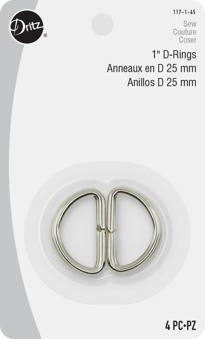 Dritz 1" D-Rings, 4 Pc 7 Dritz 1" D-Rings, 4 Pc