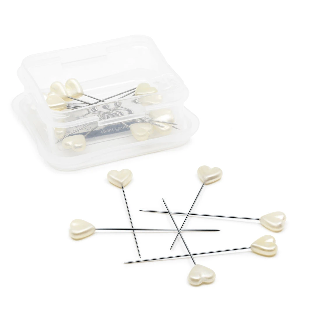Dritz 2-1/8" Heart Pearlized Pins, White, 20 Pc 5 Dritz 2-1/8" Heart Pearlized Pins, White, 20 Pc