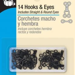 Dritz Hooks & Eyes, 14 Pc, Black
