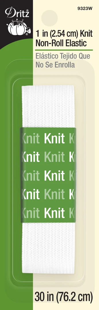 Dritz 1" Knit Non-Roll Elastic, White, 30" 3 Dritz 1" Knit Non-Roll Elastic, White, 30"