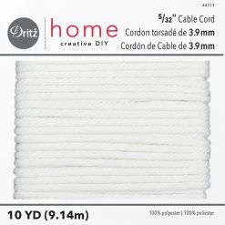 Dritz 5/32" Cable Cord, White Cording & Accessories