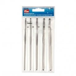 Prym Crochet Hook Set, Gunmetal, 2.5-5mm Crochet Hooks