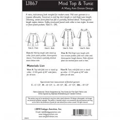 Indygo Junction Apparel Mod Top & Tunic Pattern, Shippable