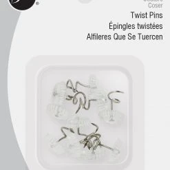 Dritz Pins & Accessories Twist Pins, Clear, 10 Pc