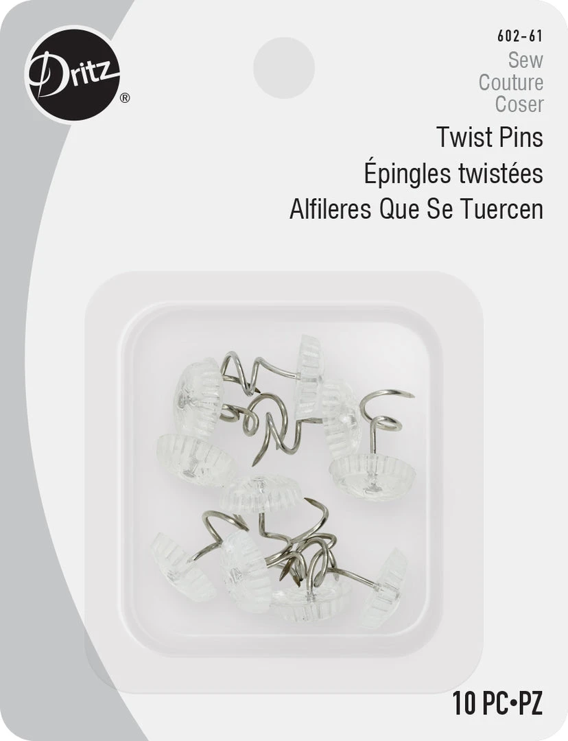 Dritz Pins & Accessories Twist Pins, Clear, 10 Pc 3 Dritz Pins & Accessories Twist Pins, Clear, 10 Pc