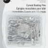 Dritz 1-1/16" Curved Basting Pins, Nickel, 50 Pc Pins, Needles & Tacks 2 Dritz 1-1/16" Curved Basting Pins, Nickel, 50 Pc Pins, Needles & Tacks