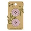 Dritz Recycled Cotton Round Stitch Button, 25mm, 2 Pc Buttons & Cover Buttons