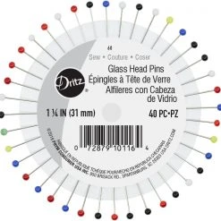 Dritz 1-1/4" Glass Head Pins, Assorted Pins & Accessories