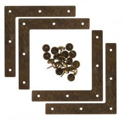 Dritz Smooth Campaign Hardware Corners, Large, 4 Pc