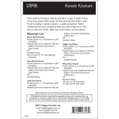 Indygo Junction Home & Storage Koozie Kouture Bottle, Cup & Can Covers Pattern, PDF Download