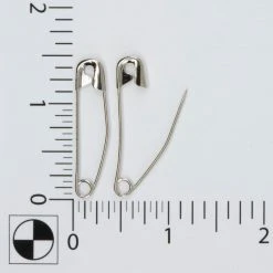 Dritz 1-1/2" Curved Brass Safety Pins, Nickel, 40 Pc