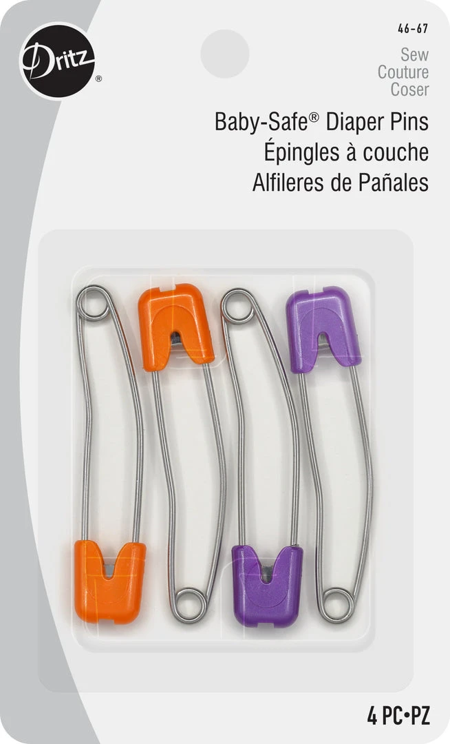 Dritz Baby-Safe Diaper Pins, 3-Pack 4 Dritz Baby-Safe Diaper Pins, 3-Pack