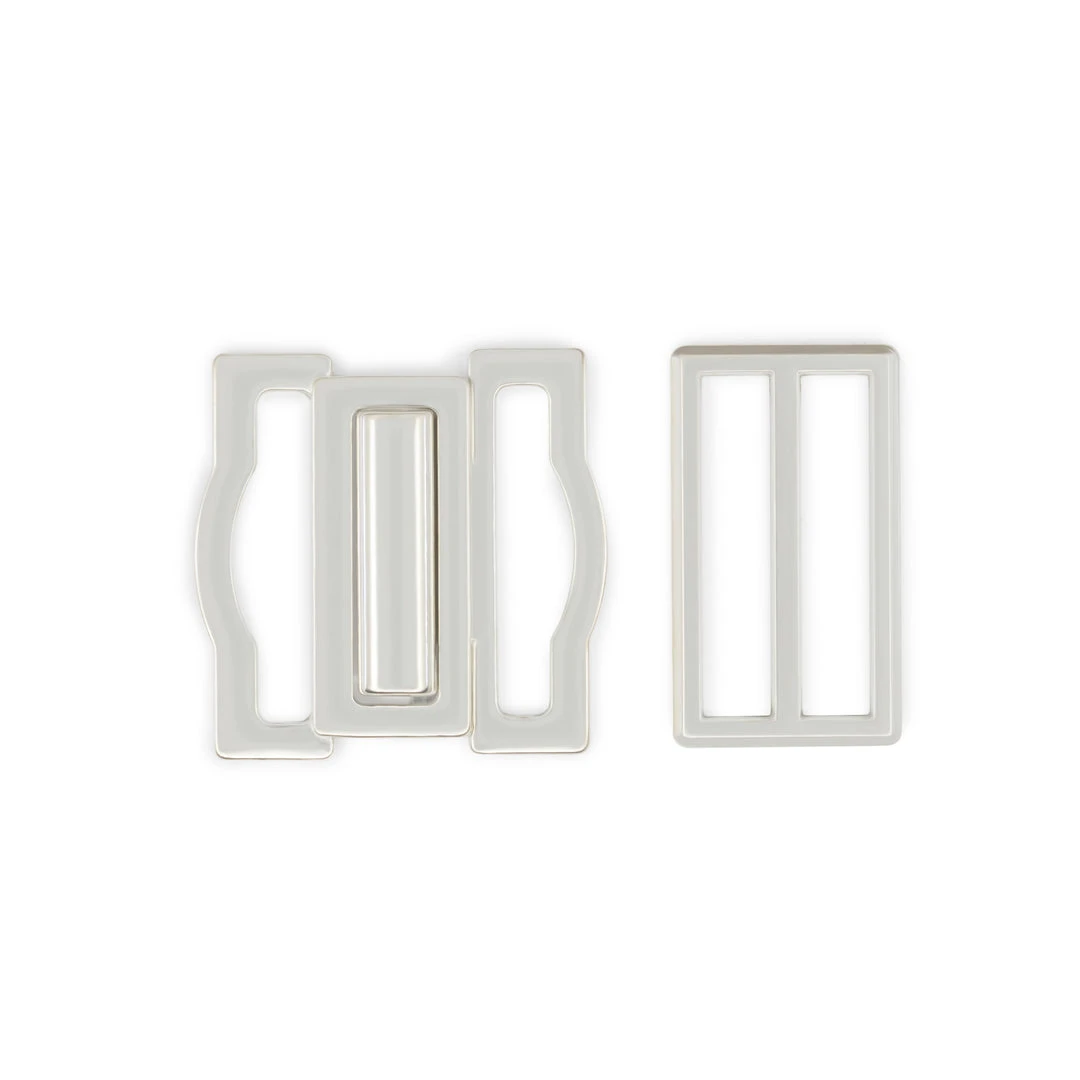 Dritz Cummerbund Buckle Set, Nickel Buckles 4 Dritz Cummerbund Buckle Set, Nickel Buckles