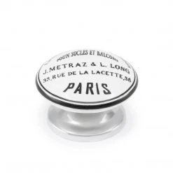 Dritz Ceramic Paris Knob, Black & White