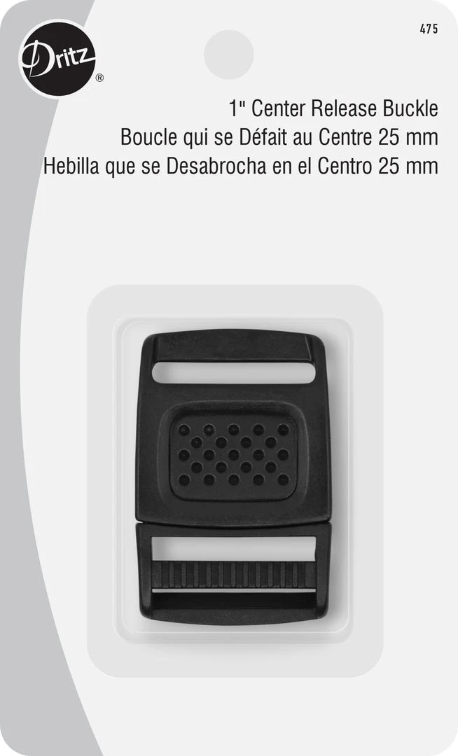 Dritz Buckles Center Release Buckle, Black 3 Dritz Buckles Center Release Buckle, Black