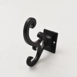 Dritz Hooks & Knobs Metal Scroll Wall Hook, Black