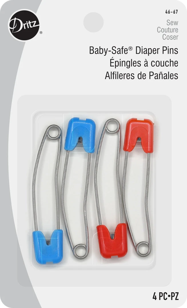 Dritz Baby-Safe Diaper Pins, 3-Pack 7 Dritz Baby-Safe Diaper Pins, 3-Pack