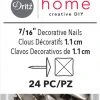 Dritz 7/16" Square Decorative Nails, Nickel, 24 Pc Decorative Nails & Tacks