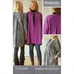 Indygo Junction Sophia Swing Coat Pattern Apparel