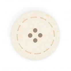 Dritz Recycled Cotton Round Stitch Button, 25mm, 2 Pc Buttons & Cover Buttons