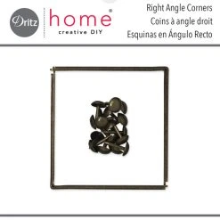 Dritz Campaign Hardware Smooth Right Angle Corners, Small, 4 Pc