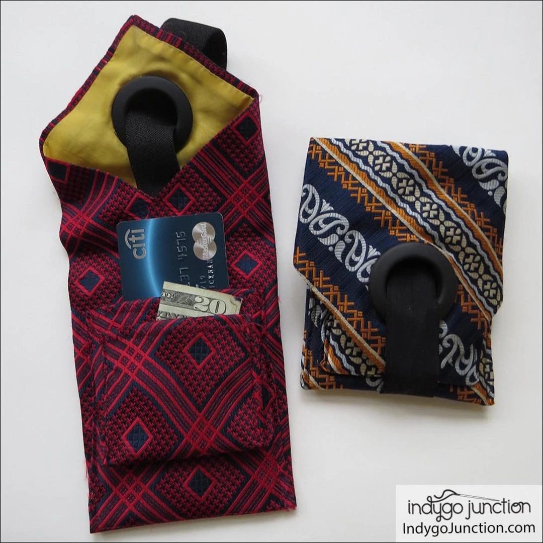 Indygo Junction Recycled Tie Pocket Pouch Pattern, PDF Download 6 Indygo Junction Recycled Tie Pocket Pouch Pattern, PDF Download