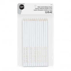 Dritz Water Soluble Marking Pencils, White, 12 Pc