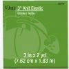 Dritz 3" Knit Elastic, White, 2 Yd Elastics