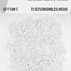 Dritz Hooks & Eyes, 72 Sets, White Bulk Notions