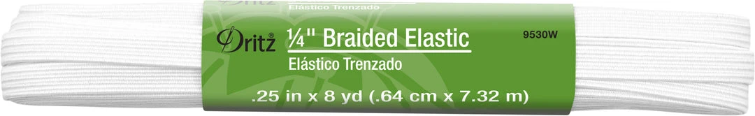 Dritz 1/4" Braided Elastic, White 3 Dritz 1/4" Braided Elastic, White