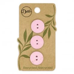 Dritz Buttons & Cover Buttons Recycled Cotton Round Button, 18mm, 3 Pc
