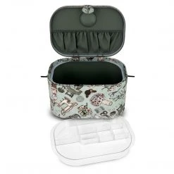 Dritz Oval Sewing Basket With Metal Handle, Large Sewing Baskets & Storage