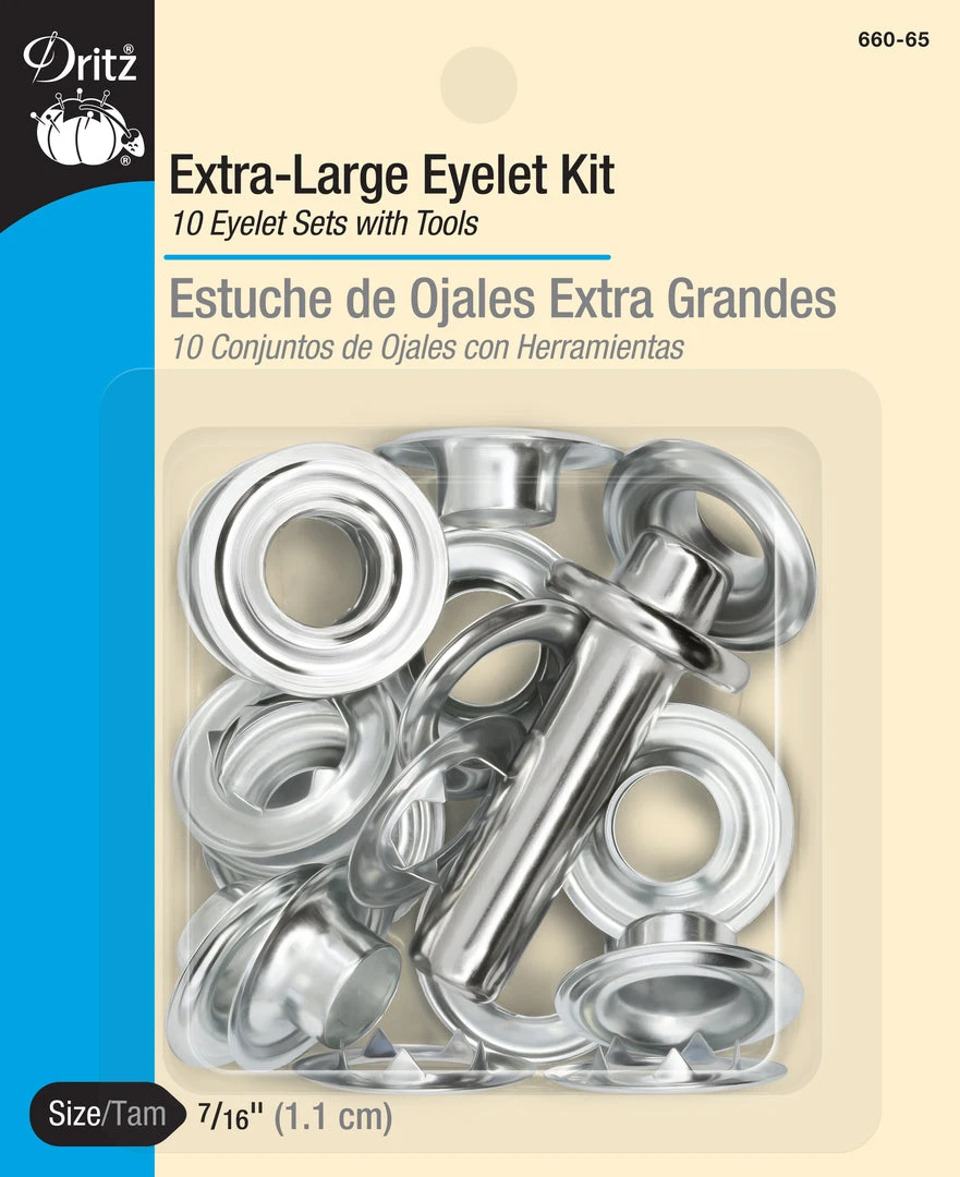 Dritz 7/16" Extra-Large Eyelets & Tools, 10 Sets 3 Dritz 7/16" Extra-Large Eyelets & Tools, 10 Sets