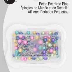 Dritz 3/4" Petite Pearlized Pins, Assorted, 100 Pc