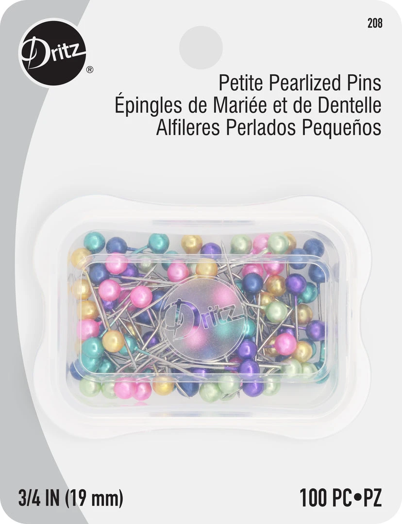Dritz 3/4" Petite Pearlized Pins, Assorted, 100 Pc 3 Dritz 3/4" Petite Pearlized Pins, Assorted, 100 Pc