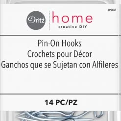 Dritz Drapery Tape, Hooks & Weights Pin-On Hooks, Silver