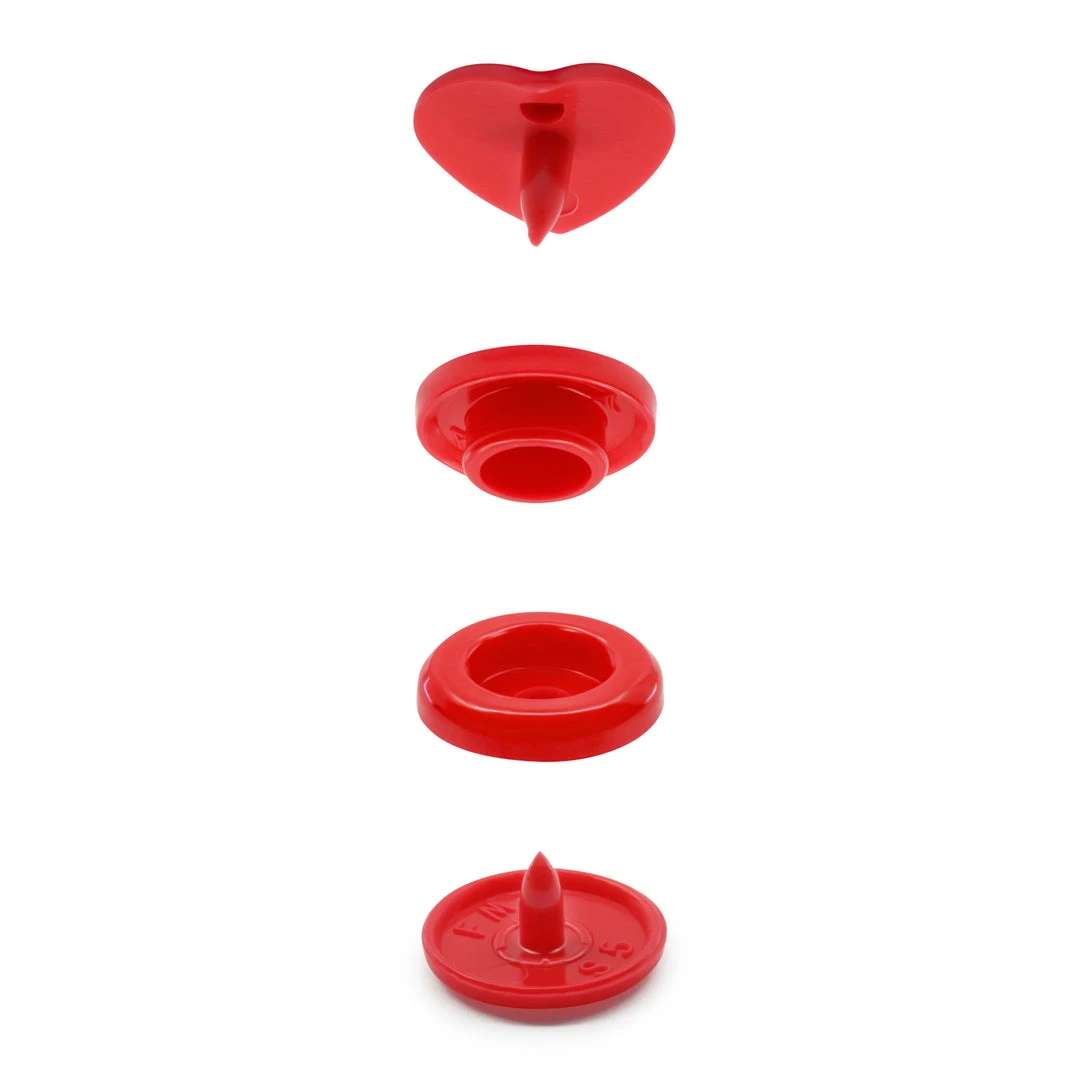 Dritz Plastic Color Heart Snaps, 12 Sets 12 Dritz Plastic Color Heart Snaps, 12 Sets