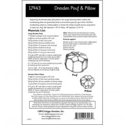 Indygo Junction Dresden Pouf & Pillow Pattern, PDF Download
