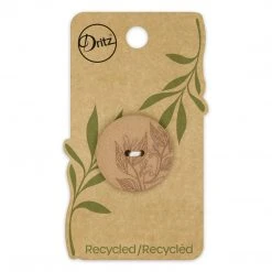 Dritz Recycled Hemp Round Floral Button, 28mm