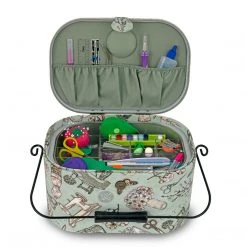 Dritz Oval Sewing Basket With Metal Handle, Large Sewing Baskets & Storage