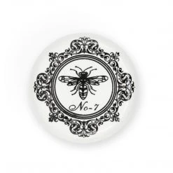 Dritz Ceramic Bee Knob, Black & White Hooks & Knobs