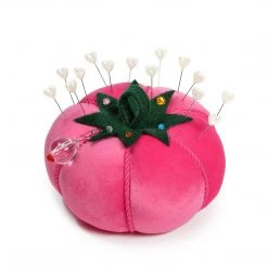 Dritz 5" Tomato Pin Cushion, Pink Velvet