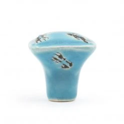 Dritz Outlet Ceramic Distressed Square Knob, Turquoise