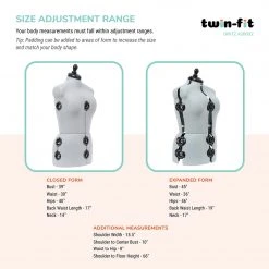 Dritz Twin-Fit Adjustable Dress Form Dress Forms 68 Dritz Twin-Fit Adjustable Dress Form Dress Forms