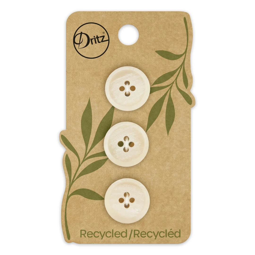 Dritz Recycled Paper Round Button, 18mm, 3 Pc 10 Dritz Recycled Paper Round Button, 18mm, 3 Pc