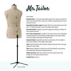 Dritz Dress Forms Mr. Tailor Adjustable Male Form