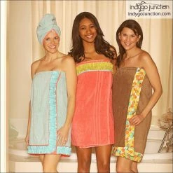 Indygo Junction Spa Towel Wrap & Turban Shower Set Pattern, PDF Download