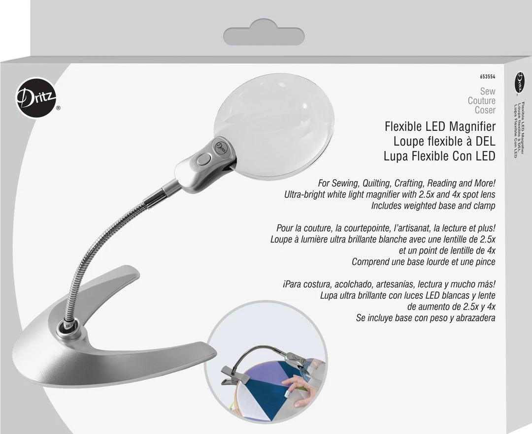 Dritz Flexible Tabletop LED Magnifier 3 Dritz Flexible Tabletop LED Magnifier