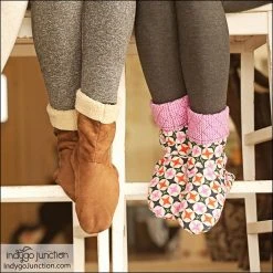 Indygo Junction Bedtime Boots Adult Slipper Pattern Purses & Accessories