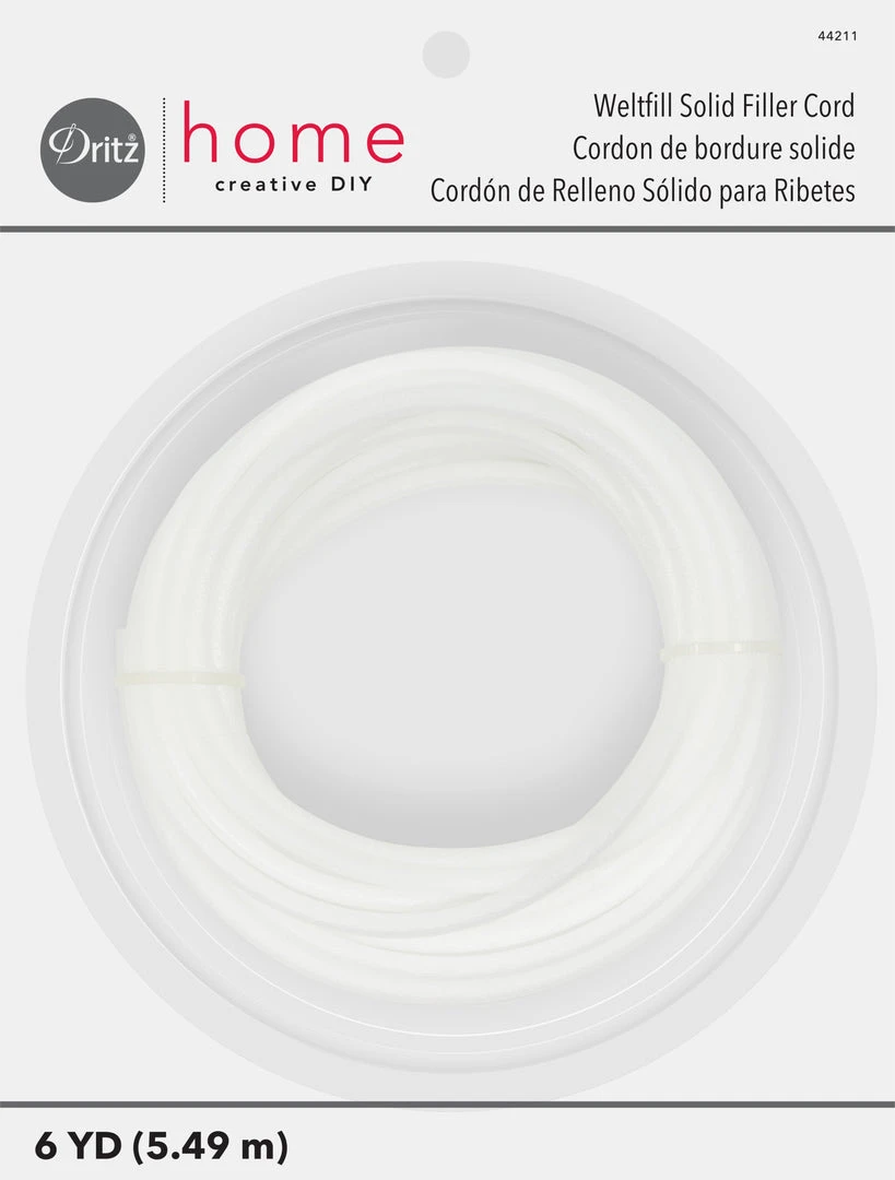 Dritz Weltfill Solid Filler Cord, White, 6 Yd 3 Dritz Weltfill Solid Filler Cord, White, 6 Yd